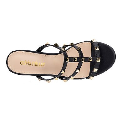 Olivia Miller Asia Women's Studded Dress Sandals