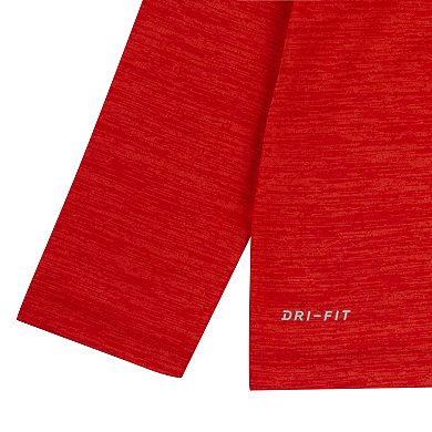 Toddler Boy Nike Dri-FIT Split Swoosh Long Sleeve Graphic Tee