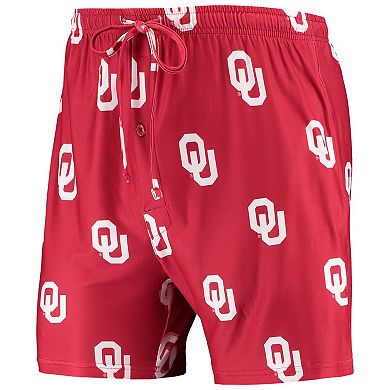 Men's Concepts Sport Crimson Oklahoma Sooners Flagship Allover Print Jam Shorts