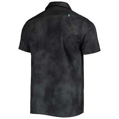 Men's The Wild Collective Black Seattle Sounders FC Abstract Cloud Button-Up Shirt