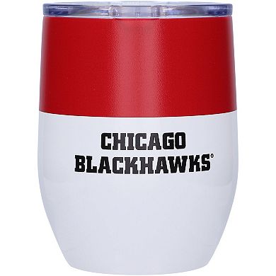 Chicago Blackhawks 16oz. Colorblock Stainless Steel Curved Tumbler