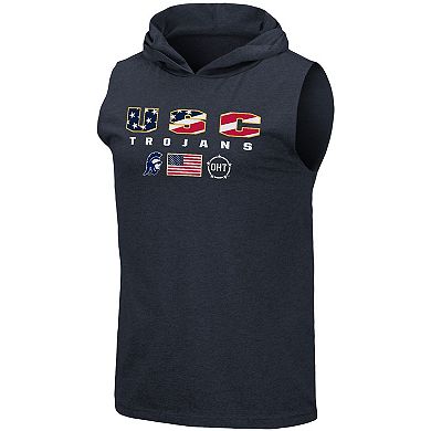 Men's Colosseum Navy USC Trojans OHT Military Appreciation Americana Hoodie Sleeveless T-Shirt