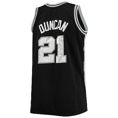 Men's Mitchell & Ness Tim Duncan Black San Antonio Spurs Big & Tall 1998/99 NBA 75th Anniversary Diamond Swingman Jersey