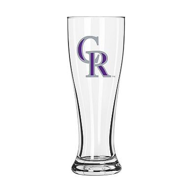 Colorado Rockies Letterman Logo 16oz. Pilsner Glass