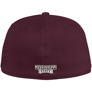 Men's adidas Maroon Mississippi State Bulldogs Team On-Field Baseball Fitted Hat