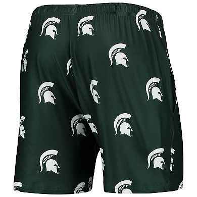 Men's Concepts Sport Green Michigan State Spartans Flagship Allover Print Jam Shorts