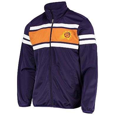 Men's G-III Sports by Carl Banks Purple/Orange Phoenix Suns Power Pitcher Full-Zip Track Jacket