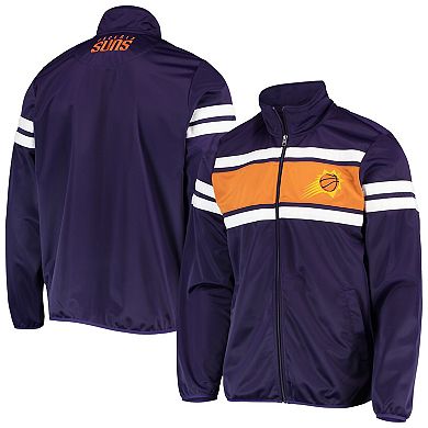 Men's G-III Sports by Carl Banks Purple/Orange Phoenix Suns Power Pitcher Full-Zip Track Jacket