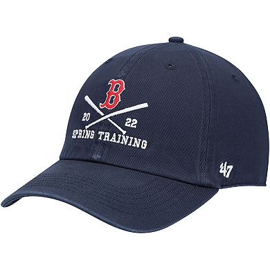 Men's '47 Navy Boston Red Sox 2022 MLB Spring Training Cross Bone Clean Up Adjustable Hat