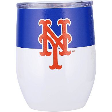 New York Mets 16oz. Colorblock Stainless Steel Curved Tumbler