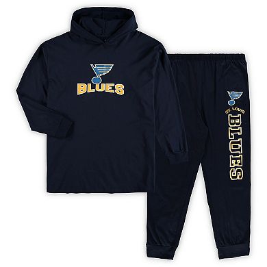 Men's Concepts Sport Navy St. Louis Blues Big & Tall Pullover Hoodie & Joggers Sleep Set