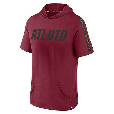 Men's Fanatics Branded Red Atlanta United FC Definitive Victory Short-Sleeved Pullover Hoodie