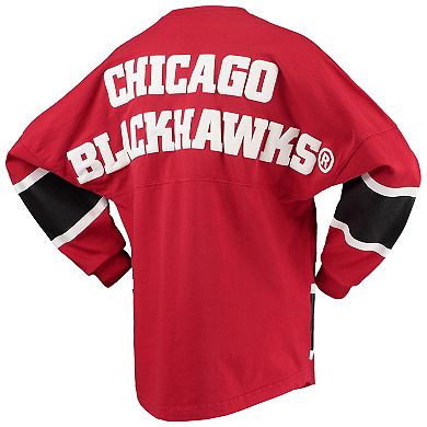 Women's Fanatics Branded Red Chicago Blackhawks Lace-Up Jersey T-Shirt