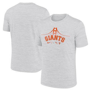 Men's Nike Gray San Francisco Giants Authentic Collection City Connect Velocity Space-Dye Performance T-Shirt