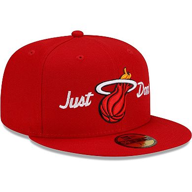 Men's New Era x Just Don Red Miami Heat 59FIFTY Fitted Hat