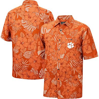 Men's Colosseum Orange Clemson Tigers The Dude Camp Button-Up Shirt