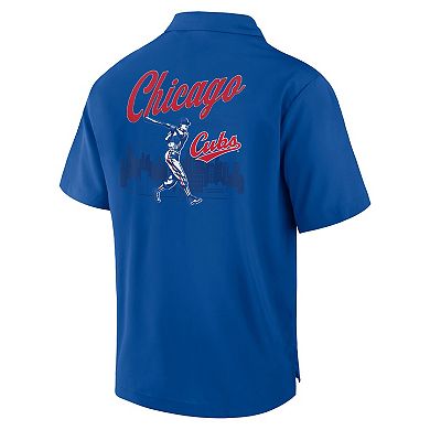 Men's Fanatics Branded Royal Chicago Cubs Proven Winner Camp Button-Up Shirt