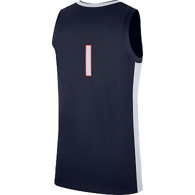 Men's Nike #1 Navy Virginia Cavaliers Replica Basketball Jersey