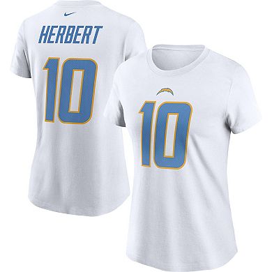 Women's Nike Justin Herbert White Los Angeles Chargers Player Name & Number T-Shirt