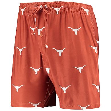 Men's Concepts Sport Texas Orange Texas Longhorns Flagship Allover Print Jam Shorts