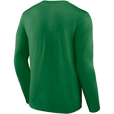 Men's Fanatics Branded Green Oregon Ducks Broad Jump 2-Hit Long Sleeve T-Shirt