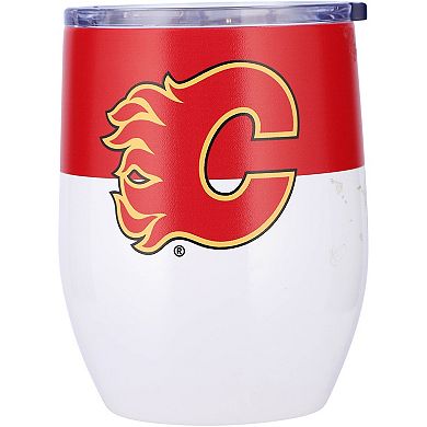 Calgary Flames 16oz. Colorblock Stainless Steel Curved Tumbler