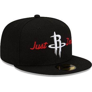 Men's New Era x Just Don Black Houston Rockets 59FIFTY Fitted Hat