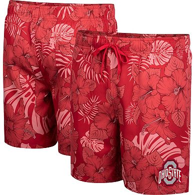 Men's Colosseum Scarlet Ohio State Buckeyes The Dude Swim Shorts