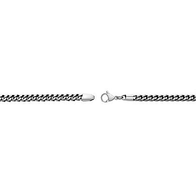 Men's LYNX Stainless Steel Black Two-Tone 5 mm Foxtail Chain Necklace