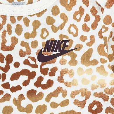 Baby Girls Nike Leopard Bodysuit and Leggings Set