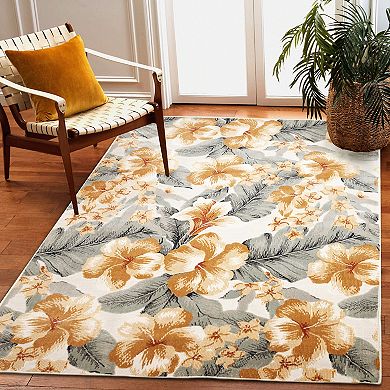 Liora Manne Canyon Tropical Floral Indoor Outdoor Rug
