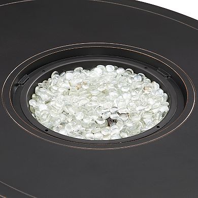 Fire Sense Nelson Oval Aluminum Propane Fire Pit