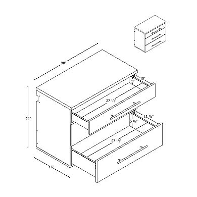 Prepac HangUps 3-Drawer Base Storage Wall Cabinet