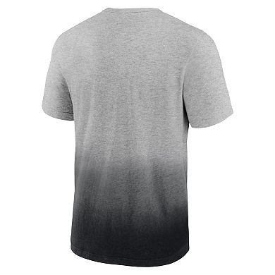 Men's Fanatics Branded Heathered Gray/Black LAFC Dip-Dye T-Shirt