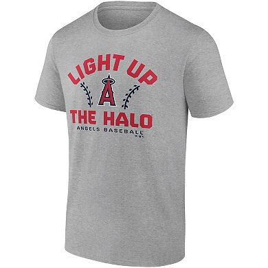 Men's Fanatics Branded Gray Los Angeles Angels Iconic Go for Two T-Shirt