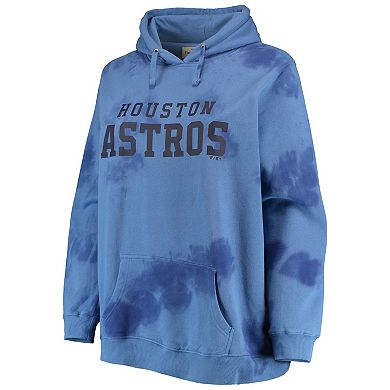 Women's Navy Houston Astros Plus Size Cloud Pullover Hoodie