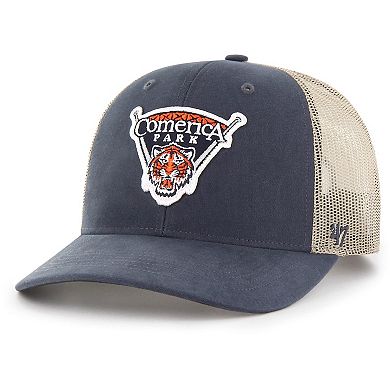 Men's '47 Navy Detroit Tigers Local Haven Trucker Snapback Hat