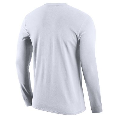 Men's Nike White Army Black Knights Legend Bench Long Sleeve T-Shirt