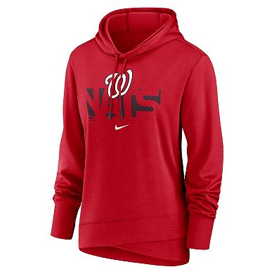 Women's Nike Red Washington Nationals Diamond Knockout Performance Pullover Hoodie