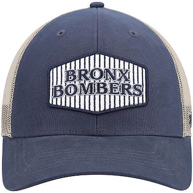 Men's '47 Navy/Natural New York Yankees Bronx Bombers Local Haven Trucker Snapback Hat