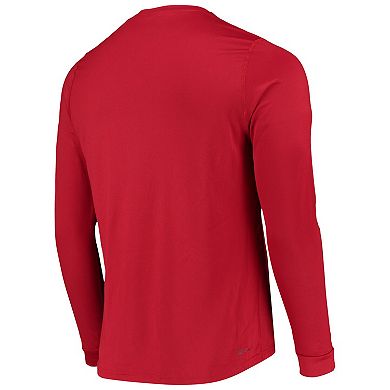 Men's adidas Red Chicago Fire Vintage Performance Long Sleeve T-Shirt