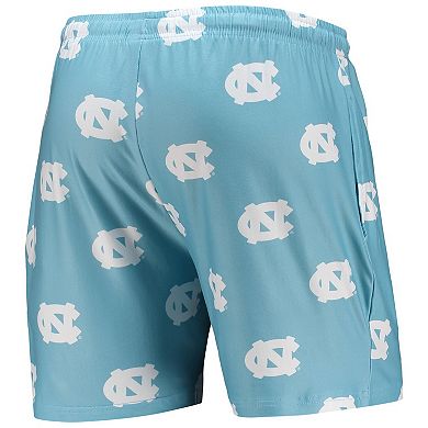 Men's Concepts Sport Carolina Blue North Carolina Tar Heels Flagship Allover Print Jam Shorts