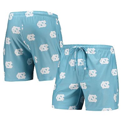 Men's Concepts Sport Carolina Blue North Carolina Tar Heels Flagship Allover Print Jam Shorts