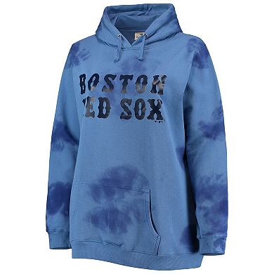 Women's Navy Boston Red Sox Plus Size Cloud Pullover Hoodie