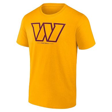Men's Fanatics Branded Gold Washington Commanders Team Lockup T-Shirt