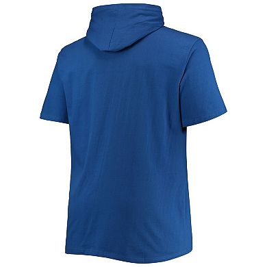 Men's Royal New York Mets Big & Tall Jersey Short Sleeve Pullover Hoodie T-Shirt
