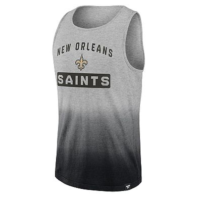 Men's Fanatics Branded Heathered Gray/Black New Orleans Saints Our Year Tank Top