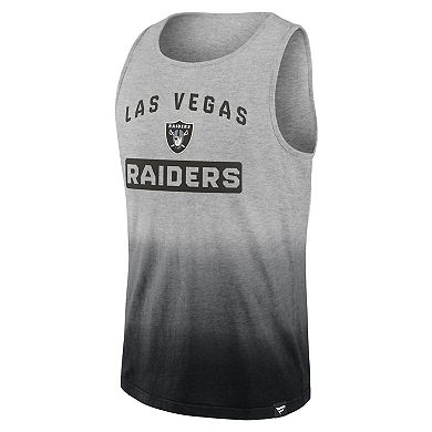 Men's Fanatics Branded Heathered Gray/Black Las Vegas Raiders Our Year Tank Top