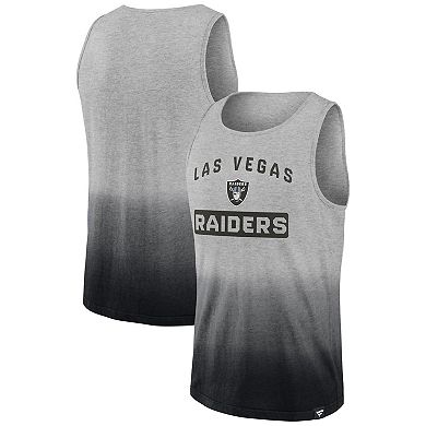 Men's Fanatics Branded Heathered Gray/Black Las Vegas Raiders Our Year Tank Top