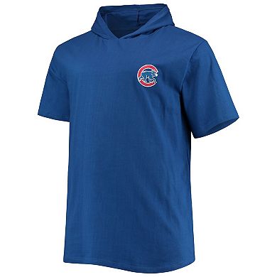 Men's Royal Chicago Cubs Big & Tall Jersey Short Sleeve Pullover Hoodie T-Shirt